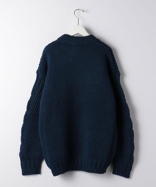 BRACTMENT（ブラクトメント）の「＜BRACTMENT（ブラクトメント）＞タックガンジー モックネック ニット（ニット/セーター・メンズ・ネイビー/オフホワイト・40/36/38）」の6枚目の写真