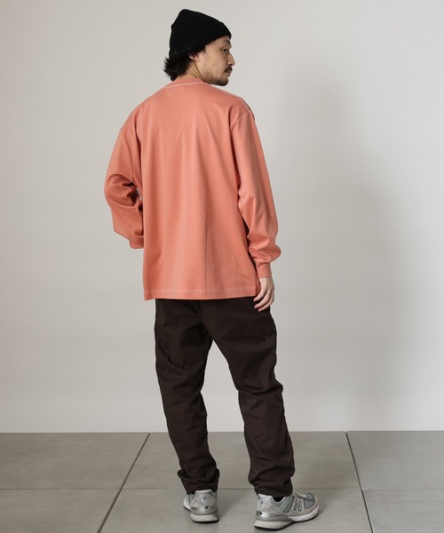 CIAOPANIC TYPY(チャオパニックティピー)の「コットンシルケット カラーステッチロングT-shirt(Tシャツ/カットソー・メンズ・ブラック/サンドベージュ/サーモンピンク/アイボリー・X-LARGE/LARGE/SMALL/MEDIUM)」の10枚目の写真