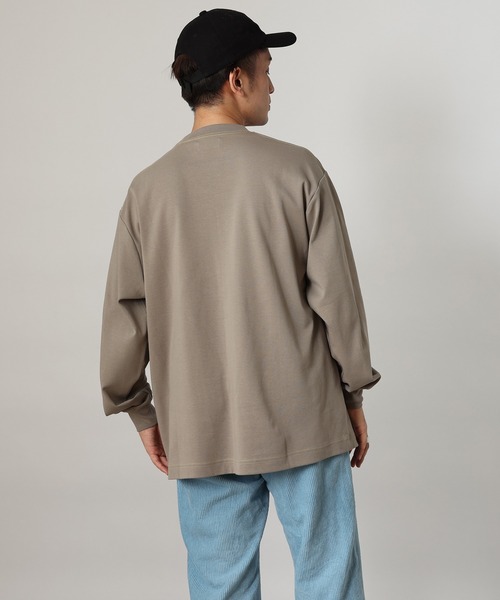 CIAOPANIC TYPY(チャオパニックティピー)の「コットンシルケット カラーステッチロングT-shirt(Tシャツ/カットソー・メンズ・ブラック/サンドベージュ/サーモンピンク/アイボリー・X-LARGE/LARGE/SMALL/MEDIUM)」の13枚目の写真