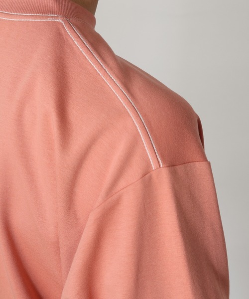 CIAOPANIC TYPY(チャオパニックティピー)の「コットンシルケット カラーステッチロングT-shirt(Tシャツ/カットソー・メンズ・ブラック/サンドベージュ/サーモンピンク/アイボリー・X-LARGE/LARGE/SMALL/MEDIUM)」の21枚目の写真