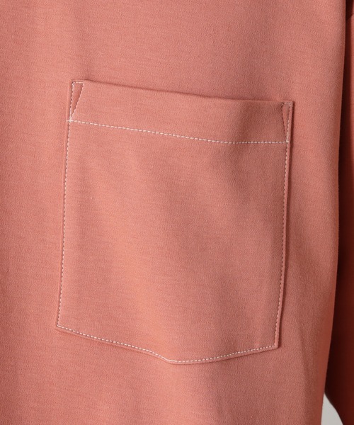 CIAOPANIC TYPY(チャオパニックティピー)の「コットンシルケット カラーステッチロングT-shirt(Tシャツ/カットソー・メンズ・ブラック/サンドベージュ/サーモンピンク/アイボリー・X-LARGE/LARGE/SMALL/MEDIUM)」の18枚目の写真