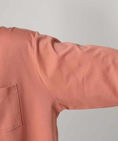 CIAOPANIC TYPY(チャオパニックティピー)の「コットンシルケット カラーステッチロングT-shirt(Tシャツ/カットソー・メンズ・ブラック/サンドベージュ/サーモンピンク/アイボリー・X-LARGE/LARGE/SMALL/MEDIUM)」の20枚目の写真