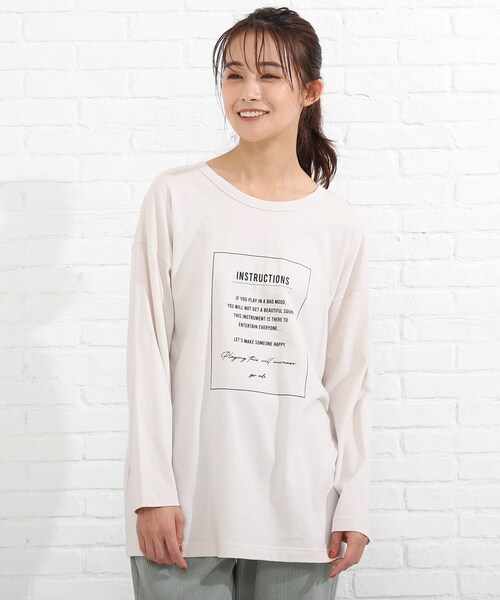 SHOO・LA・RUE（シューラルー）の「◆プリントロンT（Tシャツ/カットソー・レディース・ブラック/ナチュラル/ベビーピンク・03/02/04）」の14枚目の写真