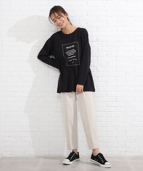 SHOO・LA・RUE（シューラルー）の「◆プリントロンT（Tシャツ/カットソー・レディース・ブラック/ナチュラル/ベビーピンク・03/02/04）」の15枚目の写真