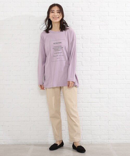 SHOO・LA・RUE（シューラルー）の「◆プリントロンT（Tシャツ/カットソー・レディース・ブラック/ナチュラル/ベビーピンク・03/02/04）」の19枚目の写真