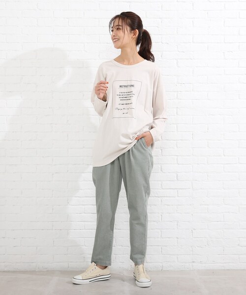 SHOO・LA・RUE（シューラルー）の「◆プリントロンT（Tシャツ/カットソー・レディース・ブラック/ナチュラル/ベビーピンク・03/02/04）」の13枚目の写真