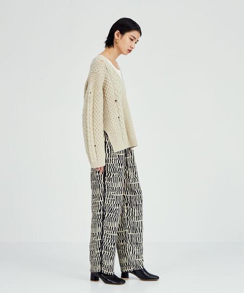 BRACTMENT(ブラクトメント)の「<BRACTMENT(ブラクトメント)>BM ジオメ ジャカード ドロストパンツ(その他パンツ・レディース・ブラック/コバルトブルー・FREE)」の16枚目の写真