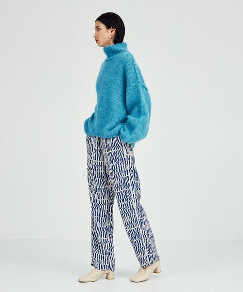 BRACTMENT(ブラクトメント)の「<BRACTMENT(ブラクトメント)>BM ジオメ ジャカード ドロストパンツ(その他パンツ・レディース・ブラック/コバルトブルー・FREE)」の9枚目の写真