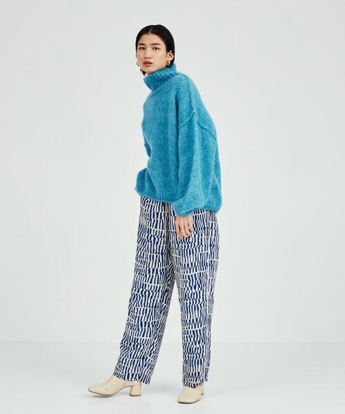 BRACTMENT(ブラクトメント)の「<BRACTMENT(ブラクトメント)>BM ジオメ ジャカード ドロストパンツ(その他パンツ・レディース・ブラック/コバルトブルー・FREE)」の10枚目の写真