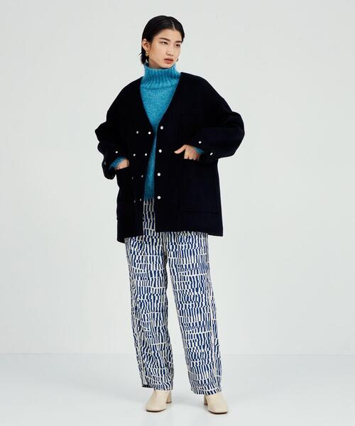 BRACTMENT(ブラクトメント)の「<BRACTMENT(ブラクトメント)>BM ジオメ ジャカード ドロストパンツ(その他パンツ・レディース・ブラック/コバルトブルー・FREE)」の11枚目の写真