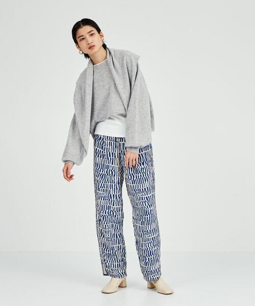 BRACTMENT(ブラクトメント)の「<BRACTMENT(ブラクトメント)>BM ジオメ ジャカード ドロストパンツ(その他パンツ・レディース・ブラック/コバルトブルー・FREE)」の8枚目の写真