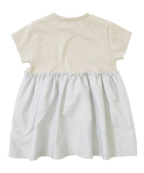 devirock(デビロック)の「異素材切替Aライン半袖チュニック(Tシャツ/カットソー・キッズ・ライトグレー/ブラック/グリーン系その他・110cm/100cm/120cm/130cm/140cm/150cm/160cm)」の16枚目の写真