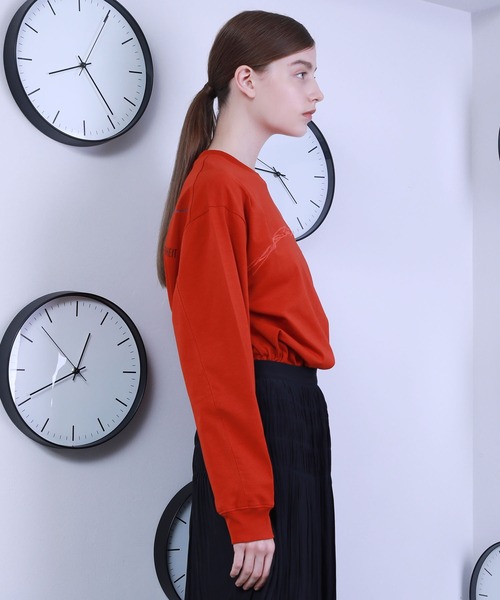 A DEGREE FAHRENHEIT（エーディグリーファーレンハイ）の「【ユニセックスアイテム】adfアート刺繍ロンT（Tシャツ/カットソー・メンズ・ホワイト/ブラック/オレンジ/ダークグレー・MEDIUM/LARGE/FREE）」の5枚目の写真