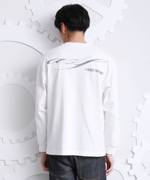 A DEGREE FAHRENHEIT（エーディグリーファーレンハイ）の「【ユニセックスアイテム】adfアート刺繍ロンT（Tシャツ/カットソー・メンズ・ホワイト/ブラック/オレンジ/ダークグレー・MEDIUM/LARGE/FREE）」の10枚目の写真
