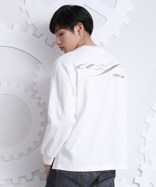 A DEGREE FAHRENHEIT（エーディグリーファーレンハイ）の「【ユニセックスアイテム】adfアート刺繍ロンT（Tシャツ/カットソー・メンズ・ホワイト/ブラック/オレンジ/ダークグレー・MEDIUM/LARGE/FREE）」の9枚目の写真