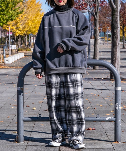 PairPair（ペアペア）の「カラーチェックイージーパンツ(ユニセックス)（その他パンツ・レディース・ブラック/オレンジ/グリーン・MEDIUM/LARGE）」の10枚目の写真