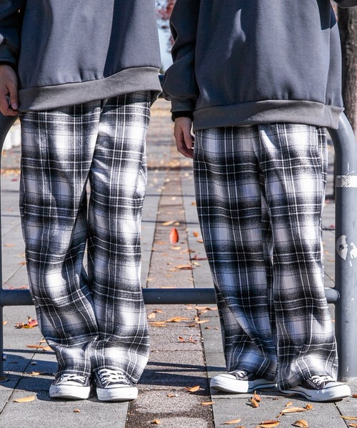 PairPair（ペアペア）の「カラーチェックイージーパンツ(ユニセックス)（その他パンツ・レディース・ブラック/オレンジ/グリーン・MEDIUM/LARGE）」の15枚目の写真