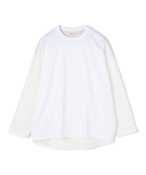 TOMORROWLAND (トゥモローランド)の「コットン シャツコンビデザインプルオーバー(Tシャツ/カットソー・メンズ・ホワイト/ネイビー/シャーベット/チャコールグレー・S/M/XS)」の2枚目の写真