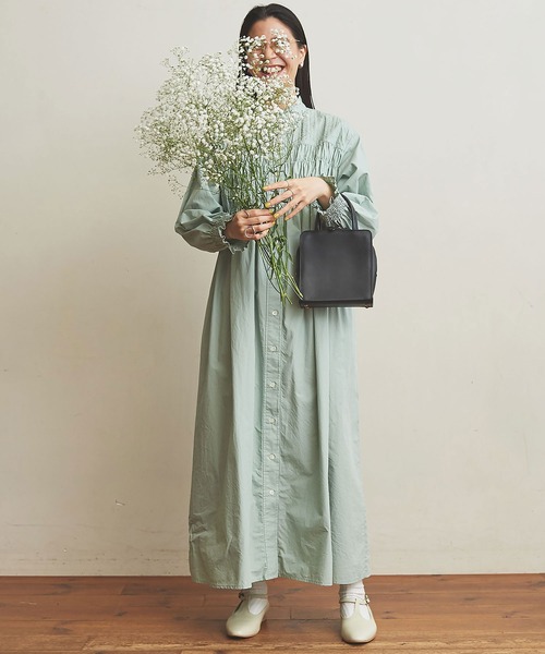 fig London(フィグロンドン)の「●shirring OP(ワンピース・レディース・ブラック/オレンジ/グリーン・FREE)」の17枚目の写真