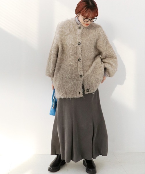 Simplicite（サンプリシテ）の「シャギークルーネックカーディガン◆（カーディガン/ボレロ・レディース・ブラウン/ブルー/イエロー・FREE）」の5枚目の写真