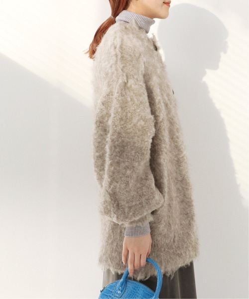 Simplicite（サンプリシテ）の「シャギークルーネックカーディガン◆（カーディガン/ボレロ・レディース・ブラウン/ブルー/イエロー・FREE）」の8枚目の写真