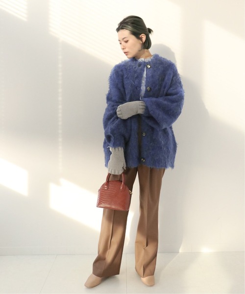 Simplicite（サンプリシテ）の「シャギークルーネックカーディガン◆（カーディガン/ボレロ・レディース・ブラウン/ブルー/イエロー・FREE）」の10枚目の写真