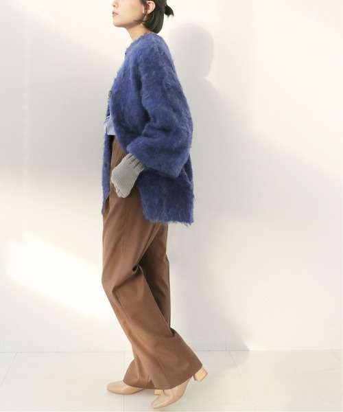 Simplicite（サンプリシテ）の「シャギークルーネックカーディガン◆（カーディガン/ボレロ・レディース・ブラウン/ブルー/イエロー・FREE）」の11枚目の写真