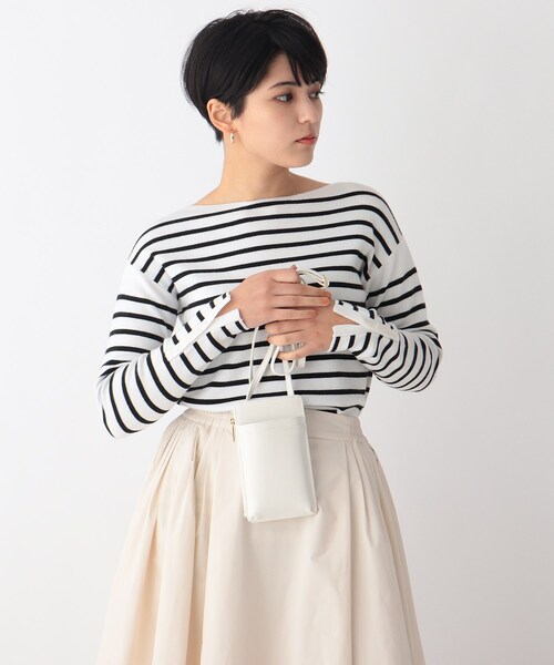 OPAQUE.CLIP（オペークドットクリップ）の「◆スマホウォレットミニショルダーバッグ（ショルダーバッグ・レディース・ホワイト/シルバー/ベージュ系/黄緑系・00）」の2枚目の写真