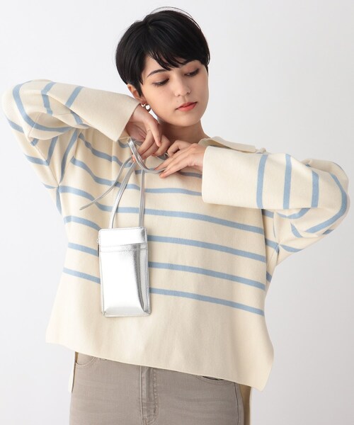 OPAQUE.CLIP（オペークドットクリップ）の「◆スマホウォレットミニショルダーバッグ（ショルダーバッグ・レディース・ホワイト/シルバー/ベージュ系/黄緑系・00）」の4枚目の写真