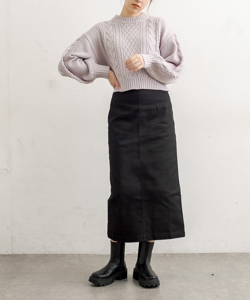 OLIVE des OLIVE（オリーブデオリーブ）の「【WEB限定カラー有】ハイウエストペンシルスカート（スカート・レディース・ブラック/オフホワイト/ミント/ワンウォッシュ・FREE）」の19枚目の写真