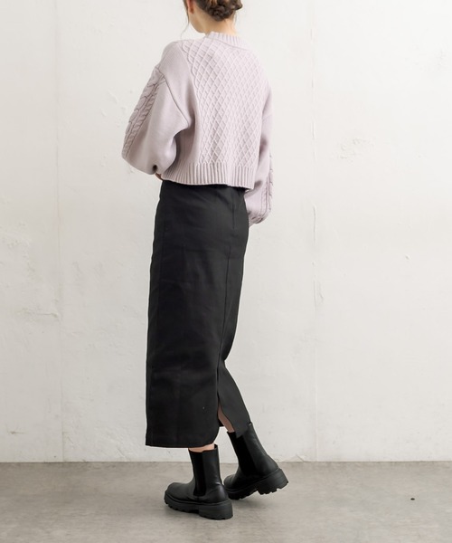 OLIVE des OLIVE（オリーブデオリーブ）の「【WEB限定カラー有】ハイウエストペンシルスカート（スカート・レディース・ブラック/オフホワイト/ミント/ワンウォッシュ・FREE）」の5枚目の写真