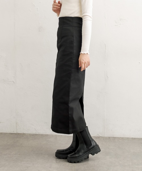 OLIVE des OLIVE（オリーブデオリーブ）の「【WEB限定カラー有】ハイウエストペンシルスカート（スカート・レディース・ブラック/オフホワイト/ミント/ワンウォッシュ・FREE）」の8枚目の写真