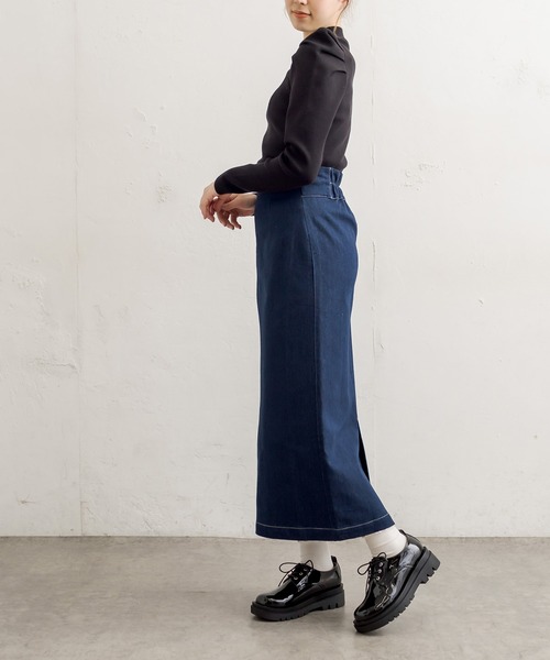 OLIVE des OLIVE（オリーブデオリーブ）の「【WEB限定カラー有】ハイウエストペンシルスカート（スカート・レディース・ブラック/オフホワイト/ミント/ワンウォッシュ・FREE）」の18枚目の写真