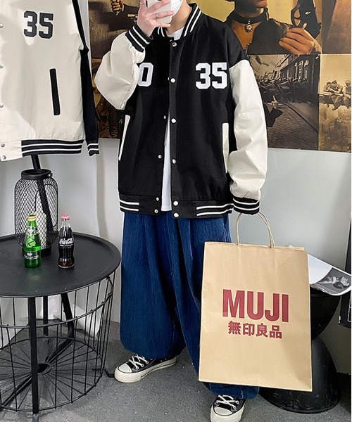 NEW GENTLEMAN（ニュージェントルマン）の「3035 ビッグシルエット スタジャン（スタジャン・メンズ・ブラック/アイボリー・M/L/XL）」の5枚目の写真