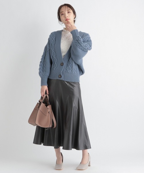 Andemiu（アンデミュウ）の「ソデレースアップカーディガン265240（カーディガン/ボレロ・レディース・ブルー/ホワイト/ベージュ・FREE）」の12枚目の写真