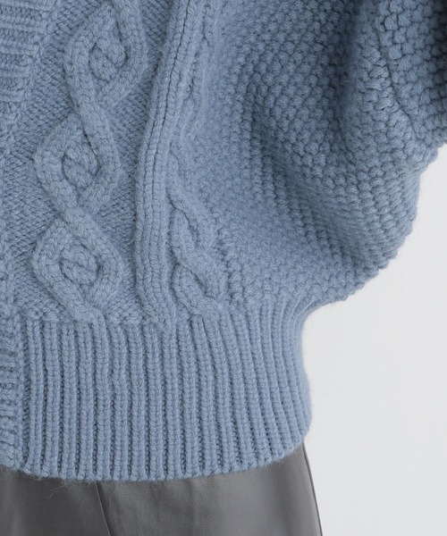 Andemiu（アンデミュウ）の「ソデレースアップカーディガン265240（カーディガン/ボレロ・レディース・ブルー/ホワイト/ベージュ・FREE）」の16枚目の写真