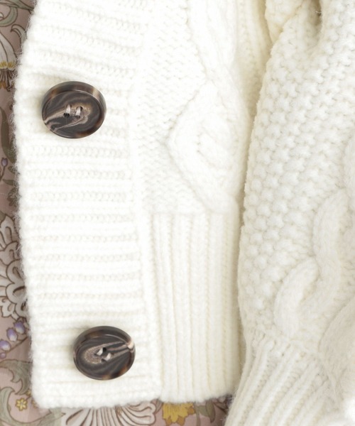 Andemiu（アンデミュウ）の「ソデレースアップカーディガン265240（カーディガン/ボレロ・レディース・ブルー/ホワイト/ベージュ・FREE）」の10枚目の写真