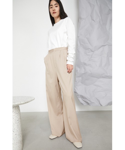 RIM.ARK（リムアーク）の「2way style PT（スラックス・レディース・ライトベージュ/ブラック・36/38）」の7枚目の写真