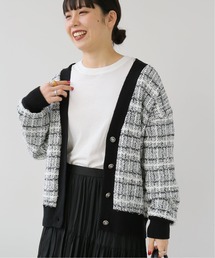 Simplicite | ツイードジャガード ニットカーディガン◆(カーディガン/ボレロ)
