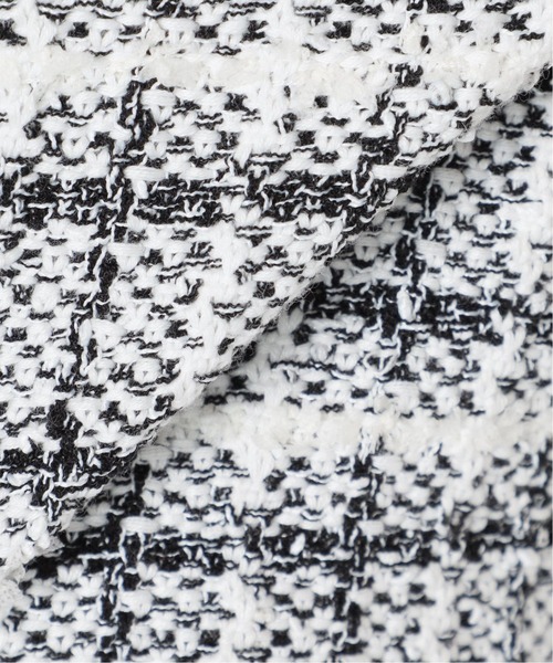 Simplicite（サンプリシテ）の「ツイードジャガード ニットカーディガン◆（カーディガン/ボレロ・レディース・ブラック/ブルー・FREE）」の13枚目の写真