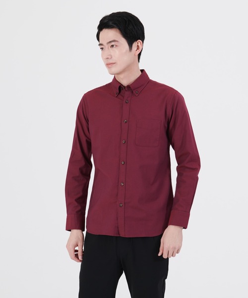 Blue Standard （ブルースタンダード）の「【BLUE STANDARD/ブルースタンダード】ラクケア  イージーケア  オックスボタンダウンシャツ（シャツ/ブラウス・メンズ・ホワイト/スミクロ/ワイン/ダークグリーン/ベージュ/ネイビー/ブルー系その他・SMALL/MEDIUM/LARGE/X-LARGE）」の7枚目の写真