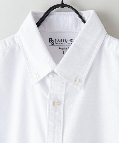 Blue Standard （ブルースタンダード）の「【BLUE STANDARD/ブルースタンダード】ラクケア  イージーケア  オックスボタンダウンシャツ（シャツ/ブラウス・メンズ・ホワイト/スミクロ/ワイン/ダークグリーン/ベージュ/ネイビー/ブルー系その他・SMALL/MEDIUM/LARGE/X-LARGE）」の20枚目の写真