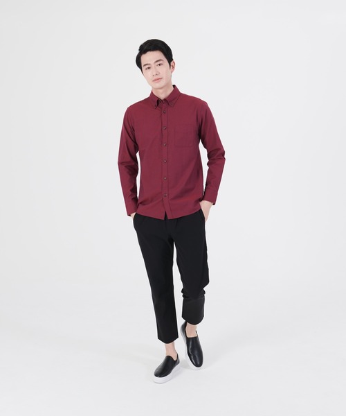 Blue Standard （ブルースタンダード）の「【BLUE STANDARD/ブルースタンダード】ラクケア  イージーケア  オックスボタンダウンシャツ（シャツ/ブラウス・メンズ・ホワイト/スミクロ/ワイン/ダークグリーン/ベージュ/ネイビー/ブルー系その他・SMALL/MEDIUM/LARGE/X-LARGE）」の15枚目の写真