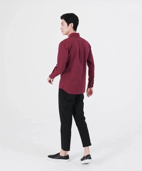 Blue Standard （ブルースタンダード）の「【BLUE STANDARD/ブルースタンダード】ラクケア  イージーケア  オックスボタンダウンシャツ（シャツ/ブラウス・メンズ・ホワイト/スミクロ/ワイン/ダークグリーン/ベージュ/ネイビー/ブルー系その他・SMALL/MEDIUM/LARGE/X-LARGE）」の16枚目の写真