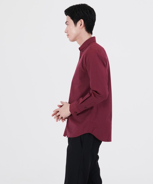 Blue Standard （ブルースタンダード）の「【BLUE STANDARD/ブルースタンダード】ラクケア  イージーケア  オックスボタンダウンシャツ（シャツ/ブラウス・メンズ・ホワイト/スミクロ/ワイン/ダークグリーン/ベージュ/ネイビー/ブルー系その他・SMALL/MEDIUM/LARGE/X-LARGE）」の18枚目の写真