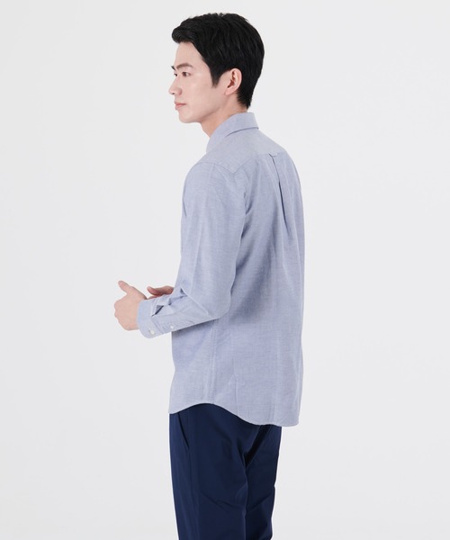 Blue Standard （ブルースタンダード）の「【BLUE STANDARD/ブルースタンダード】ラクケア  イージーケア  オックスボタンダウンシャツ（シャツ/ブラウス・メンズ・ホワイト/スミクロ/ワイン/ダークグリーン/ベージュ/ネイビー/ブルー系その他・SMALL/MEDIUM/LARGE/X-LARGE）」の8枚目の写真