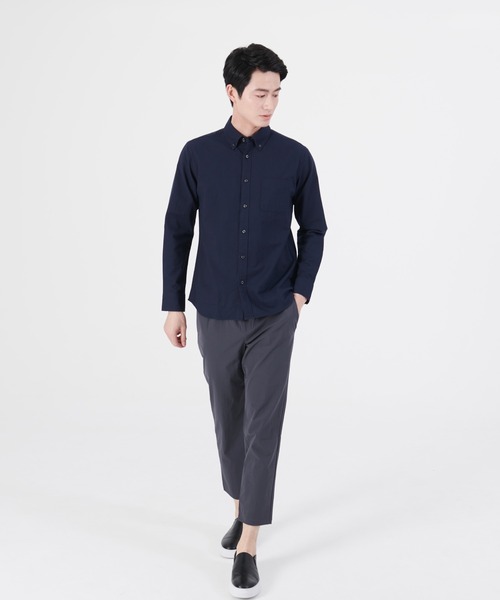 Blue Standard （ブルースタンダード）の「【BLUE STANDARD/ブルースタンダード】ラクケア  イージーケア  オックスボタンダウンシャツ（シャツ/ブラウス・メンズ・ホワイト/スミクロ/ワイン/ダークグリーン/ベージュ/ネイビー/ブルー系その他・SMALL/MEDIUM/LARGE/X-LARGE）」の10枚目の写真