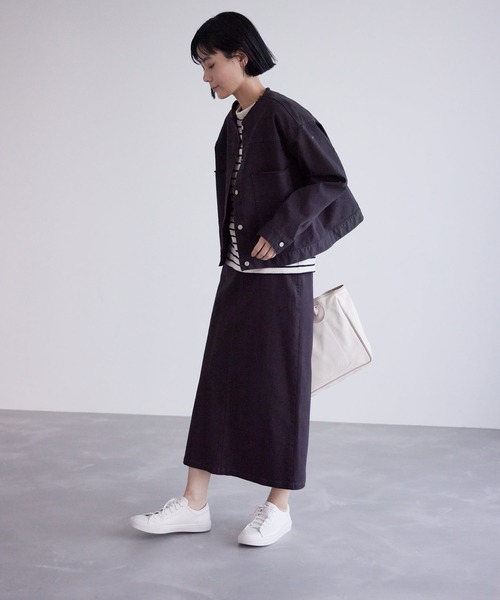 SALON adam et rope'（サロン アダム エ ロペ）の「カツラギストレッチタイトスカート（スカート・レディース・オフホワイト/チャコールグレー・S/M）」の14枚目の写真