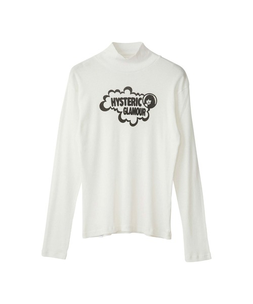 HYSTERIC GLAMOUR（ヒステリックグラマー）の「FLIGHTY GIRL ハイネックTシャツ（Tシャツ/カットソー・レディース・ホワイト/ブラック/グリーン・FREE）」の2枚目の写真