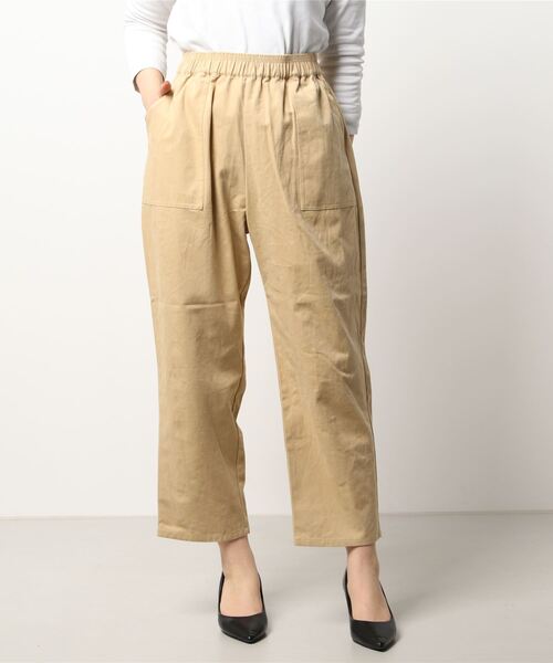 Samansa Mos2(サマンサ モスモス)の「ピーチ起毛カラーベイカーパンツ(その他パンツ・レディース・ベージュ/ピンク/イエロー/グリーン/チャコール・フリ-)」の9枚目の写真